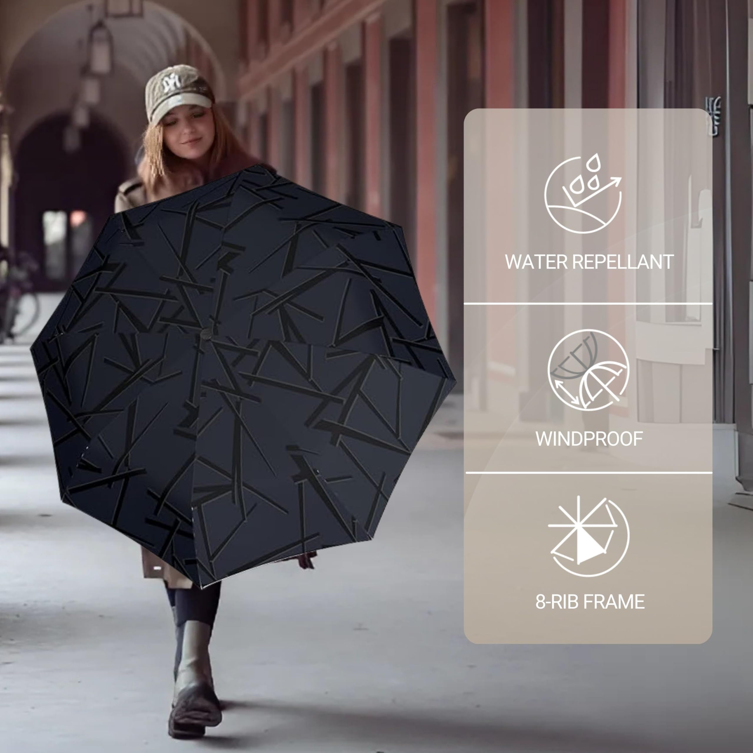 Knirps A.200 Medium Duomatic Windproof Umbrella for Adults – Automatic Open Close 38.5" Canopy, Travel Case Included - Image 4