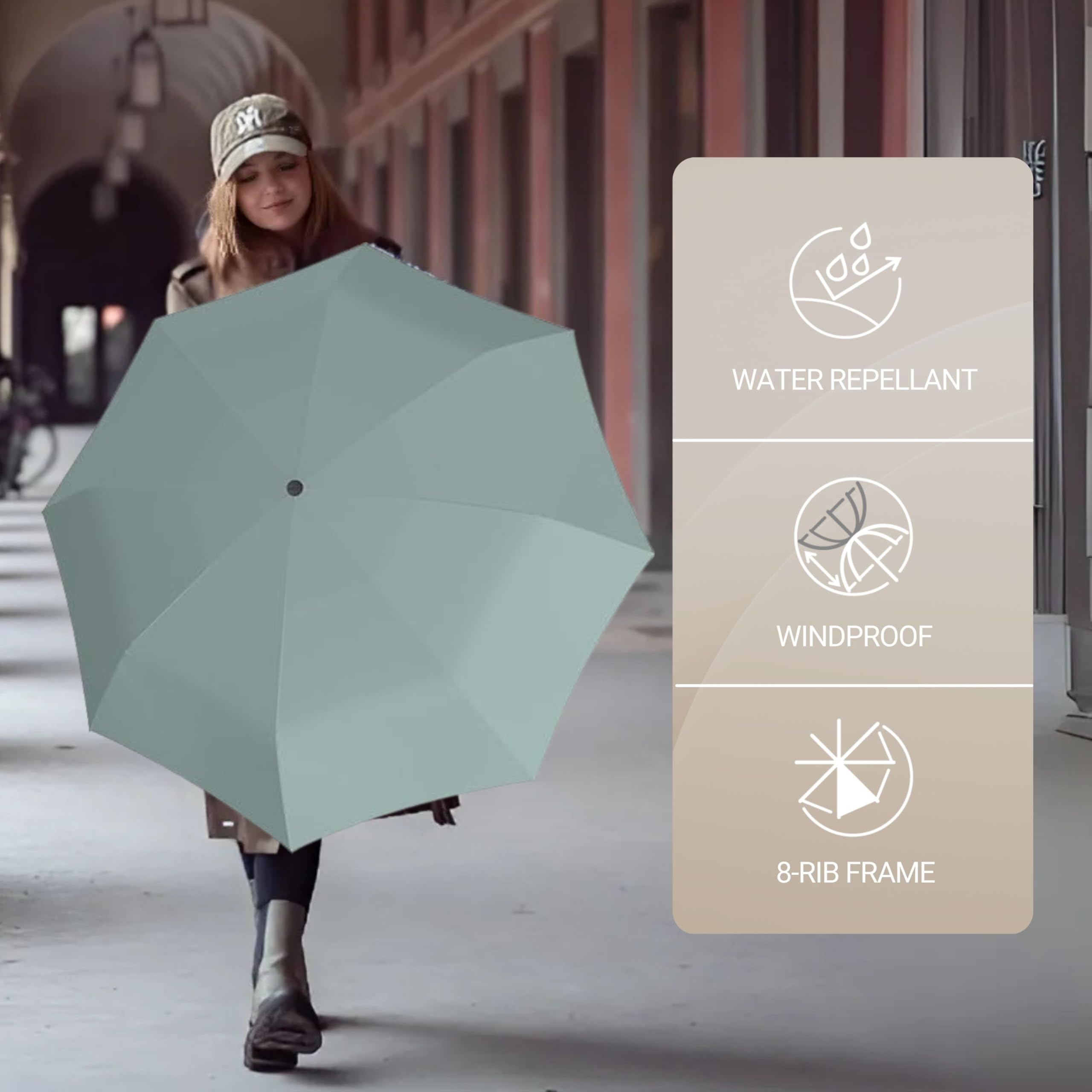 Knirps A.200 Medium Duomatic Windproof Umbrella for Adults – Automatic Open Close 38.5" Canopy, Travel Case Included - Image 4