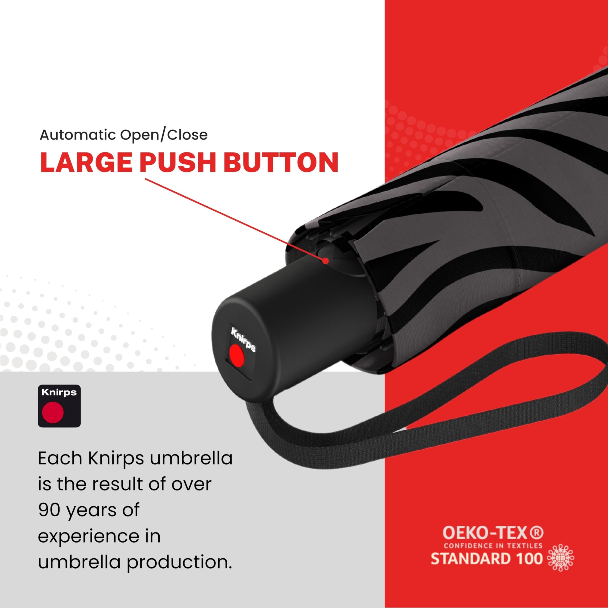 Knirps A.200 Medium Duomatic Windproof Umbrella for Adults – Automatic Open Close 38.5" Canopy, Travel Case Included - Image 8