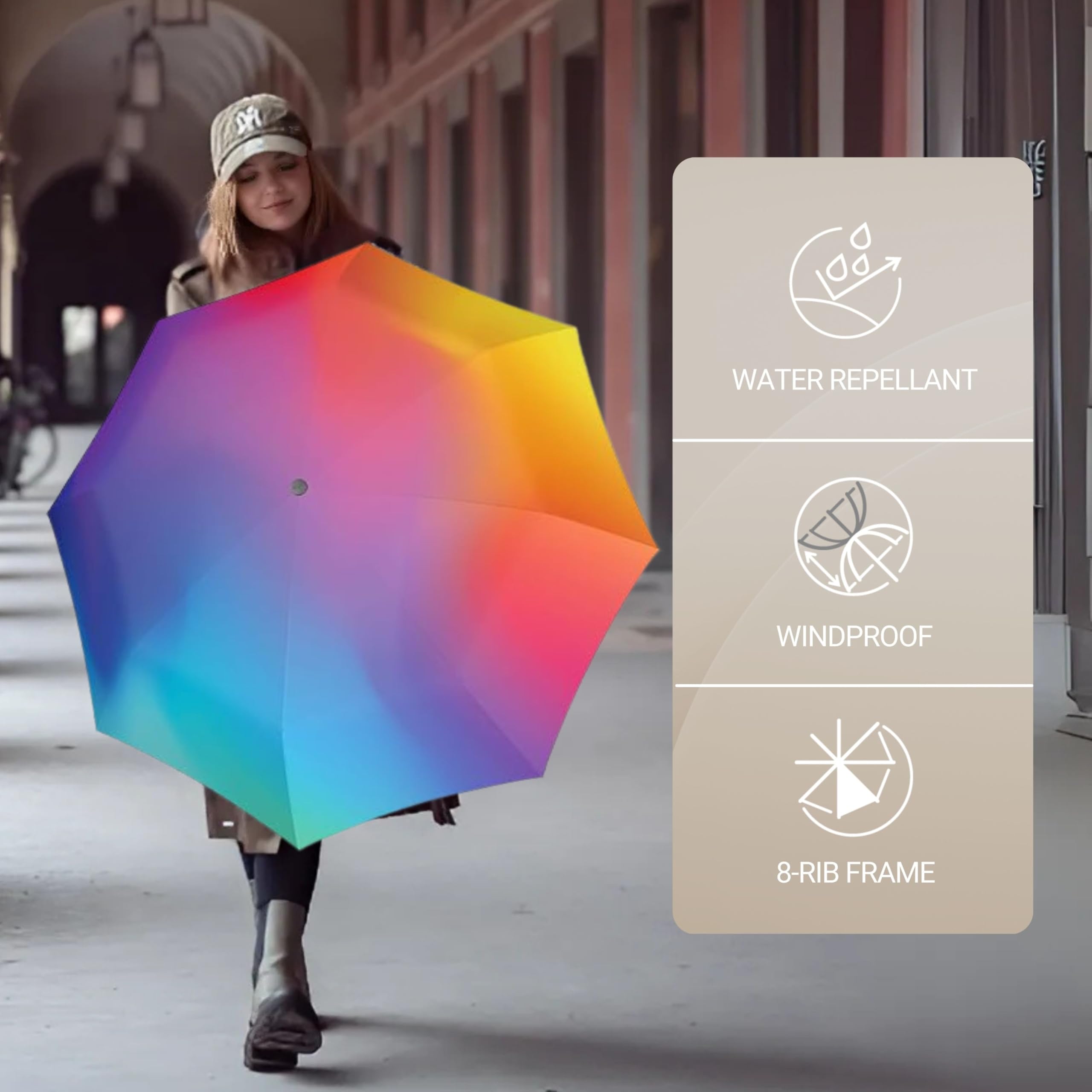 Knirps A.200 Medium Duomatic Windproof Umbrella for Adults – Automatic Open Close 38.5" Canopy, Travel Case Included - Image 4