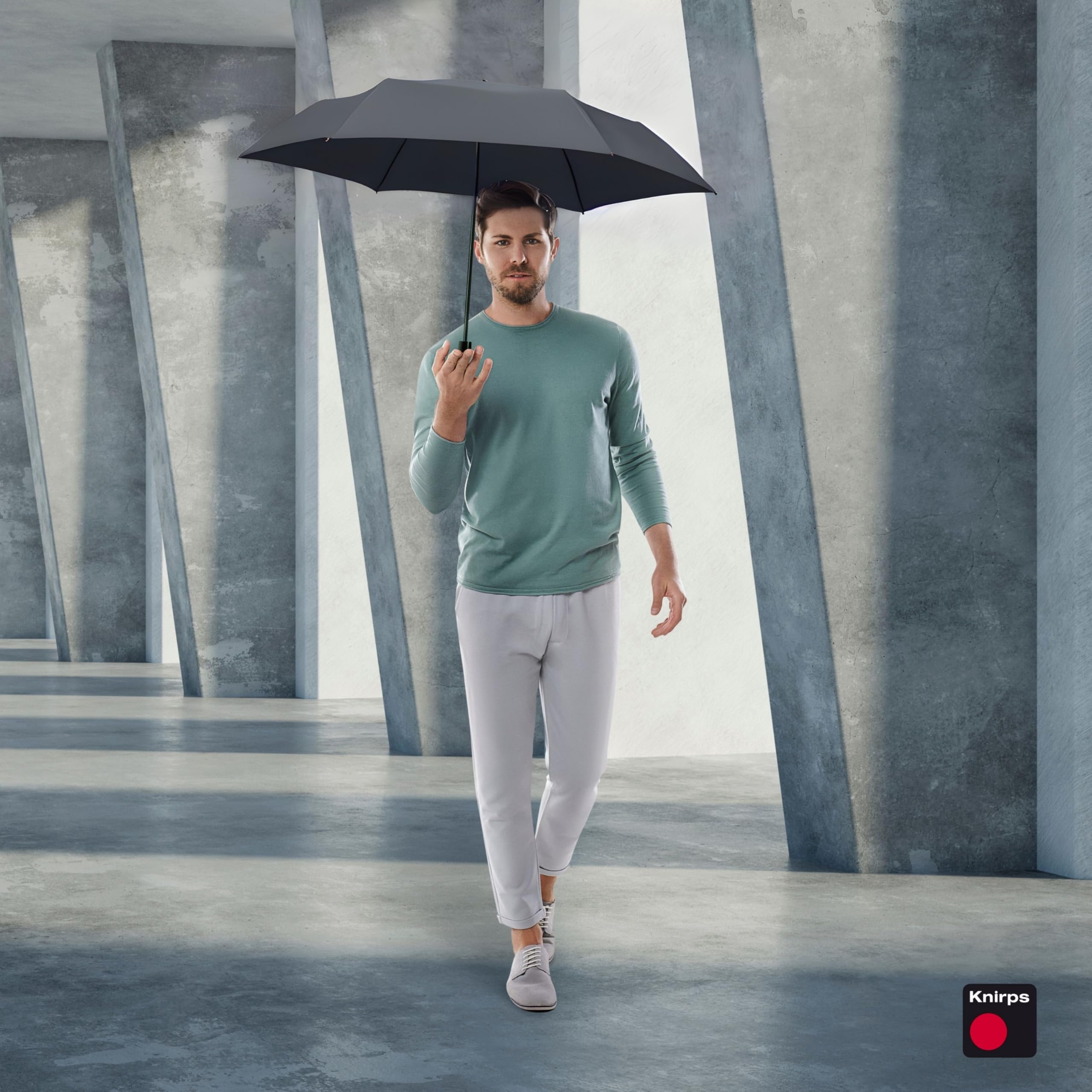 Knirps AS.050 Slim Manual Folding Rain Umbrella – 38" Canopy for Rain, Travel Case Included - Image 7