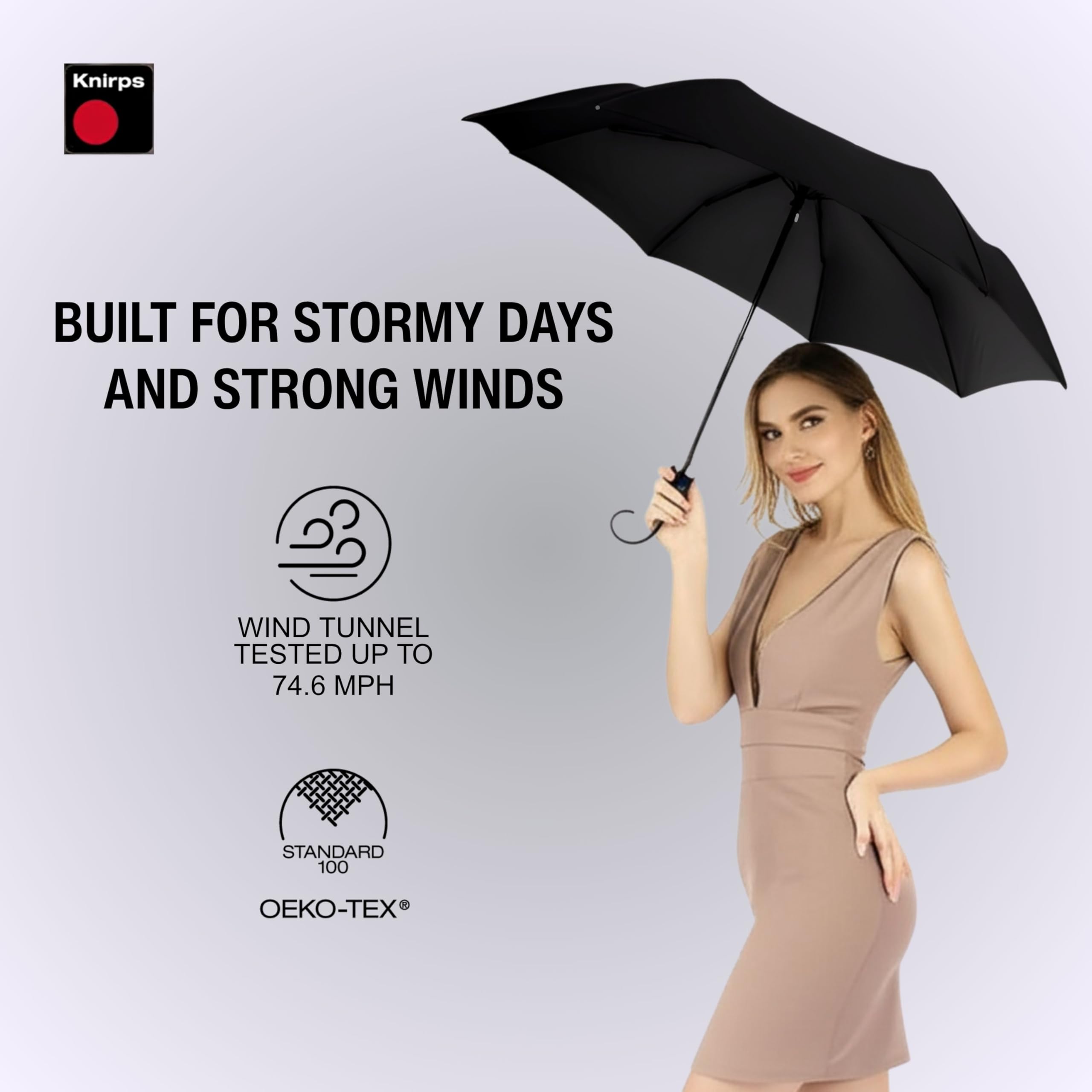 Knirps T.020 Small Manual Open Close Rain Umbrella - Compact Travel Umbrella for Adults - Image 7