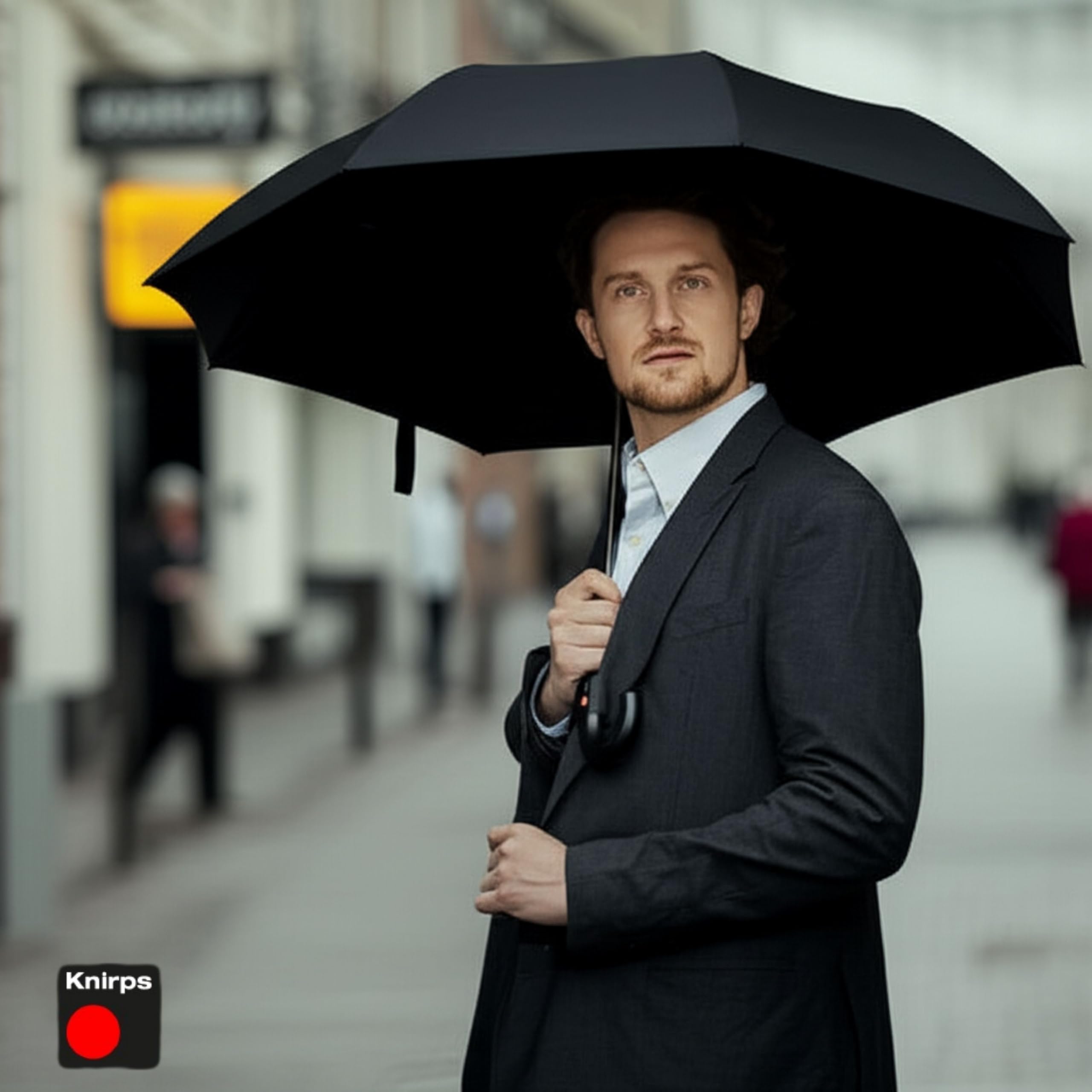 Knirps T.260 Medium Automatic Open Close Rain Umbrella with Curved Handle and Carrying Case - Compact Windproof Travel Umbrellas for Adults, 97cm Diamteter - Image 14