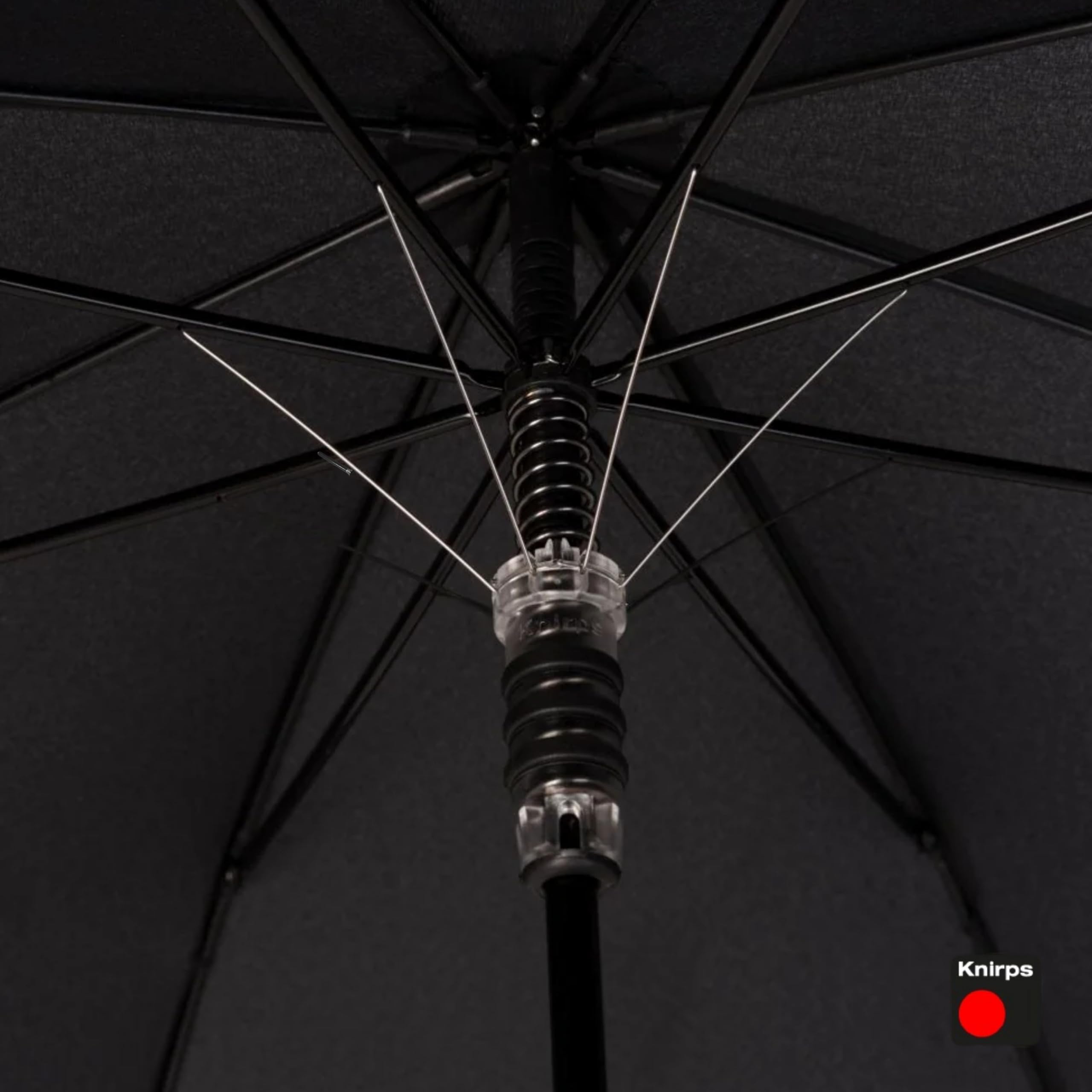 Knirps T.760 Stick Automatic Auto Open Rain Umbrella With Curved Handle - Windproof Travel Cane With Automatic Open Button - For Adults - 107cm Diameter - Image 5
