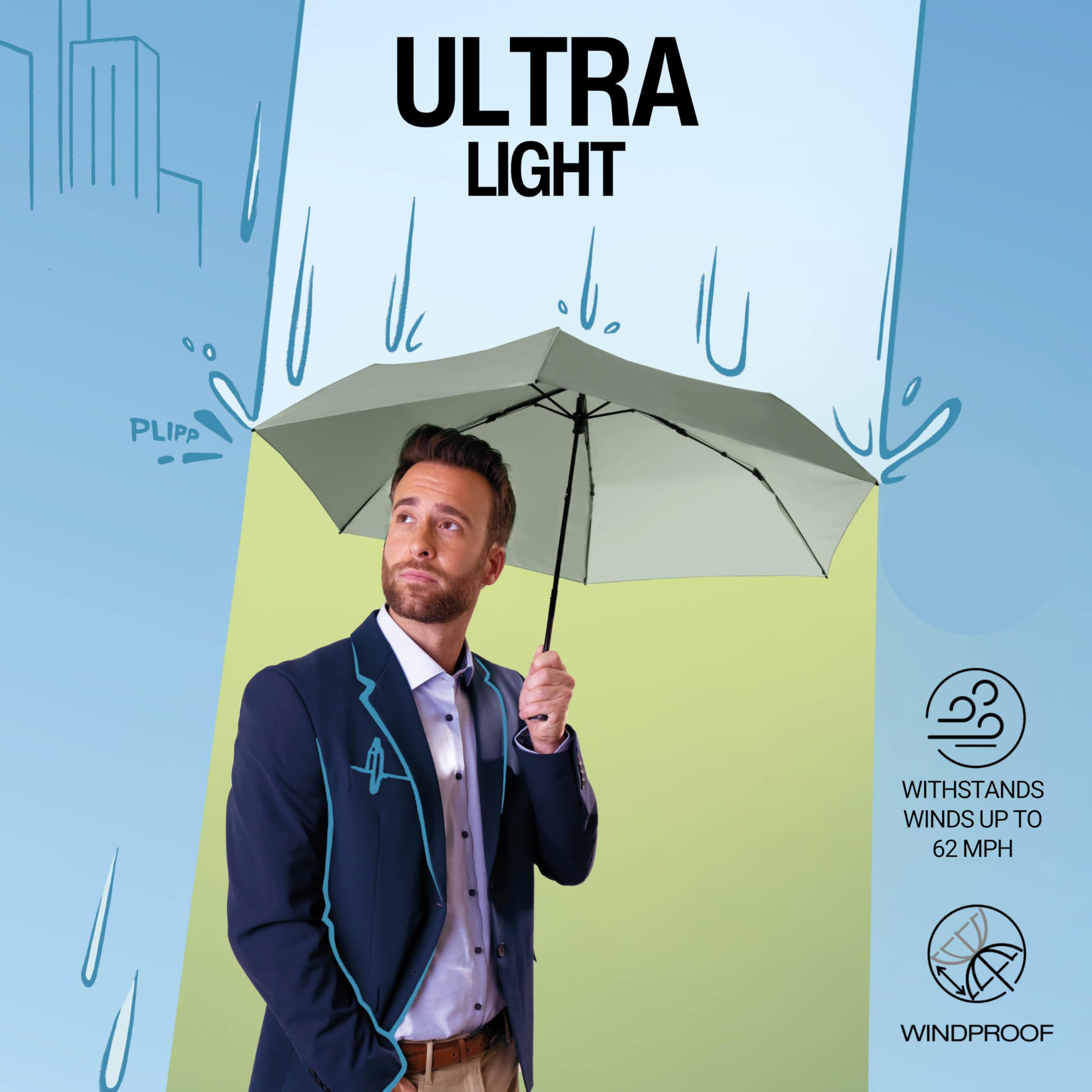 Knirps U Series Umbrella Retail Display Stand, Includes 12 Heatshield UV Protection Umbrellas - Umbrella Holder for Craft Shows, Vendor Events & Gift Shop, Commercial Display Carton for Office - Image 3