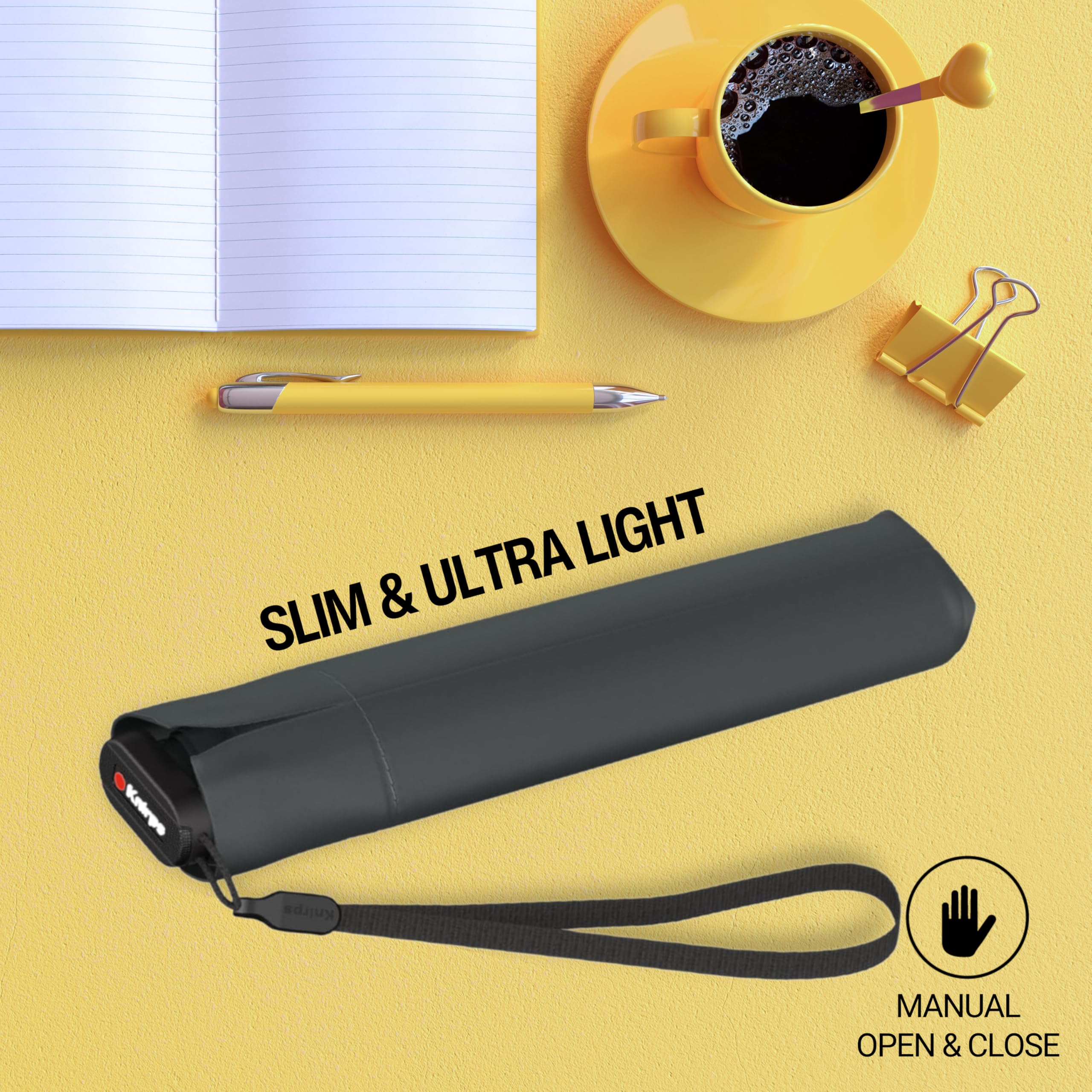 Knirps US.050 Ultra Light Pocket Size Manual Rain Umbrella with Carrying Case - Image 6