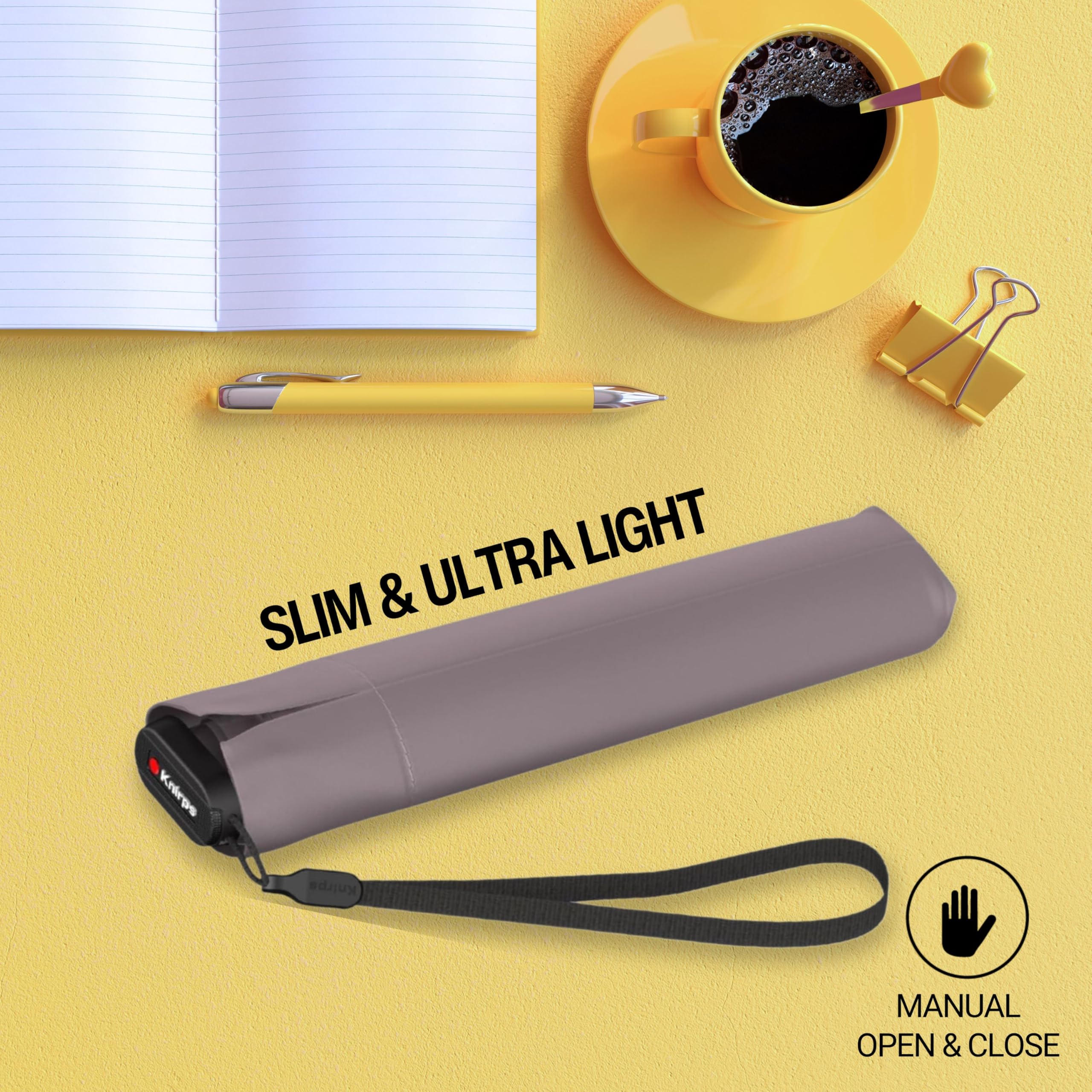 Knirps US.050 Ultra Light Pocket Size Manual Rain Umbrella with Carrying Case - Image 6