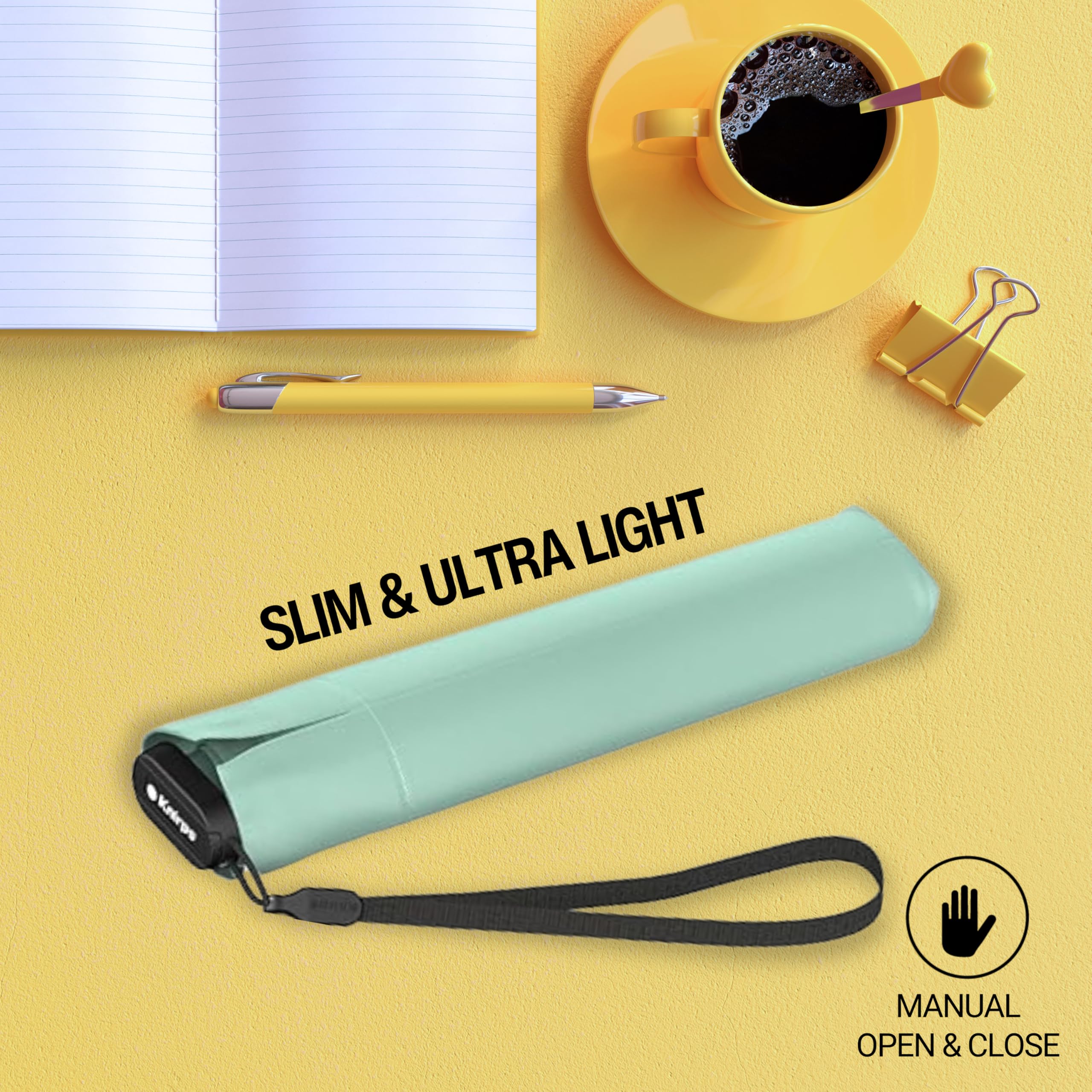 Knirps US.050 Ultra Light Pocket Size Manual Rain Umbrella with Carrying Case - Image 6