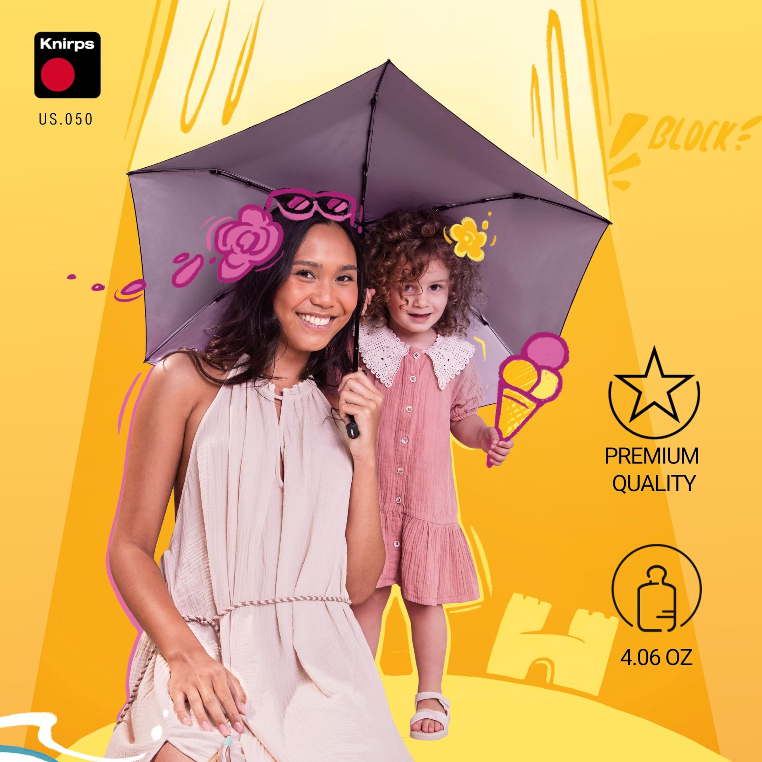 Knirps US.050 Ultra Light Pocket Size Manual Rain Umbrella with Carrying Case - Image 5