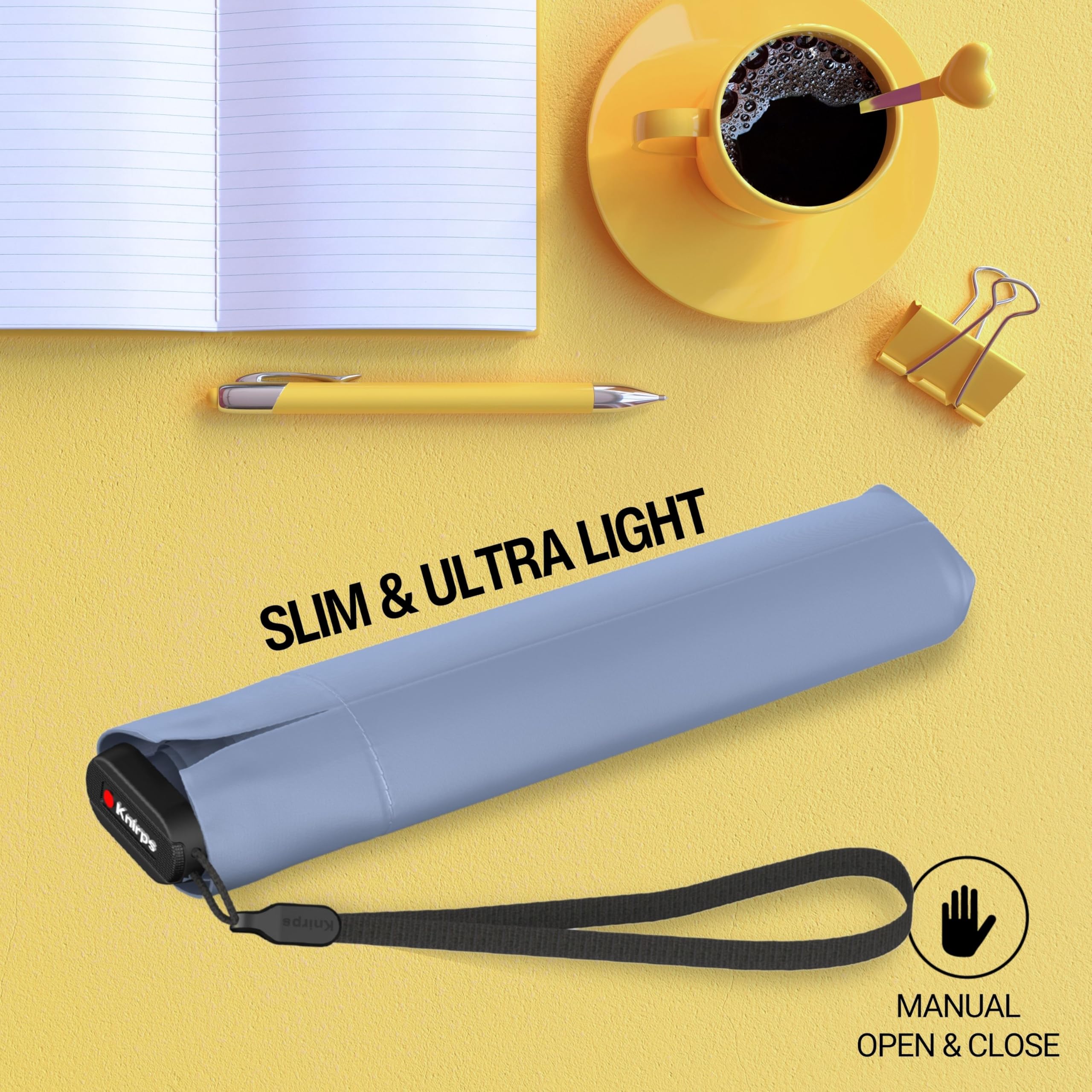 Knirps US.050 Ultra Light Pocket Size Manual Rain Umbrella with Carrying Case - Image 6